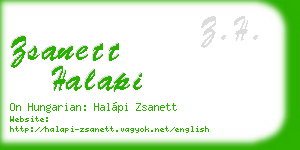 zsanett halapi business card